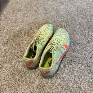 Nike Lime and Orange Track Spikes